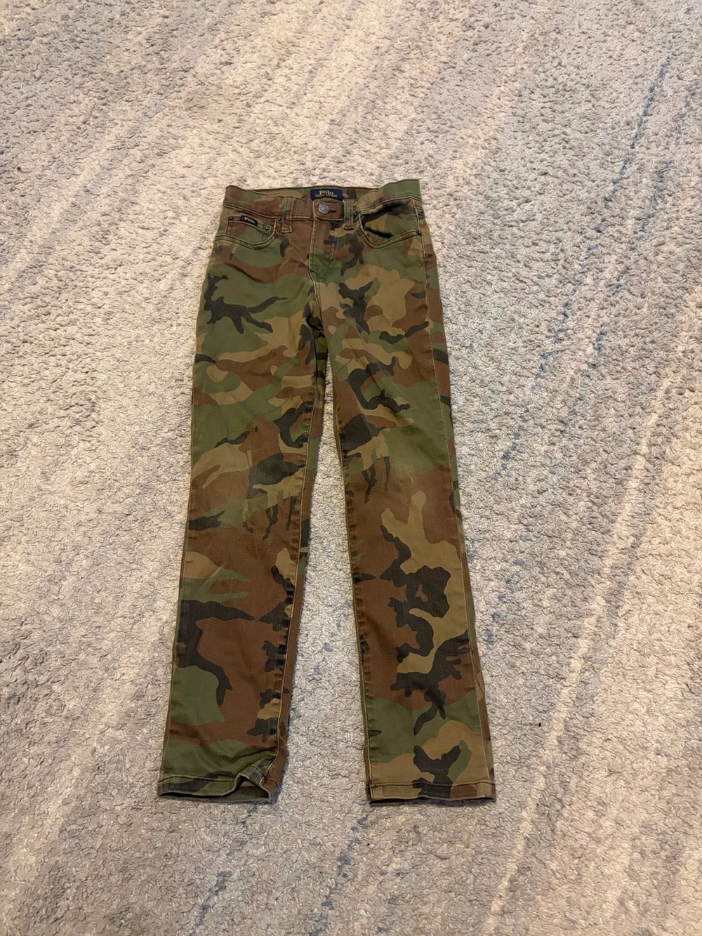 Polo Ralph Lauren Camo Stretch Chino Cargo Pants Size 7 Sullivan Slim Jeans